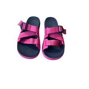 Chaco Chillos Slides Pink Adjustable Strap Women's Size 10 Comfort Footwear